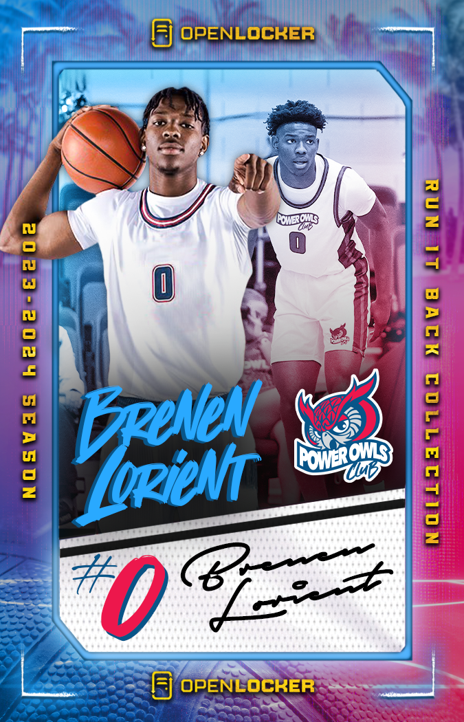 PowerOwls Club Run it Back Basketball Collection Autographed Card: Brenen Lorient