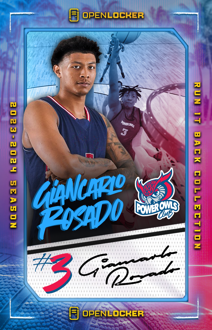 PowerOwls Club Run it Back Basketball Collection Autographed Card: Giancarlo Rosado