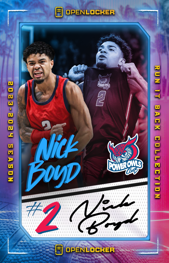 PowerOwls Club Run it Back Basketball Collection Autographed Card: Nick Boyd