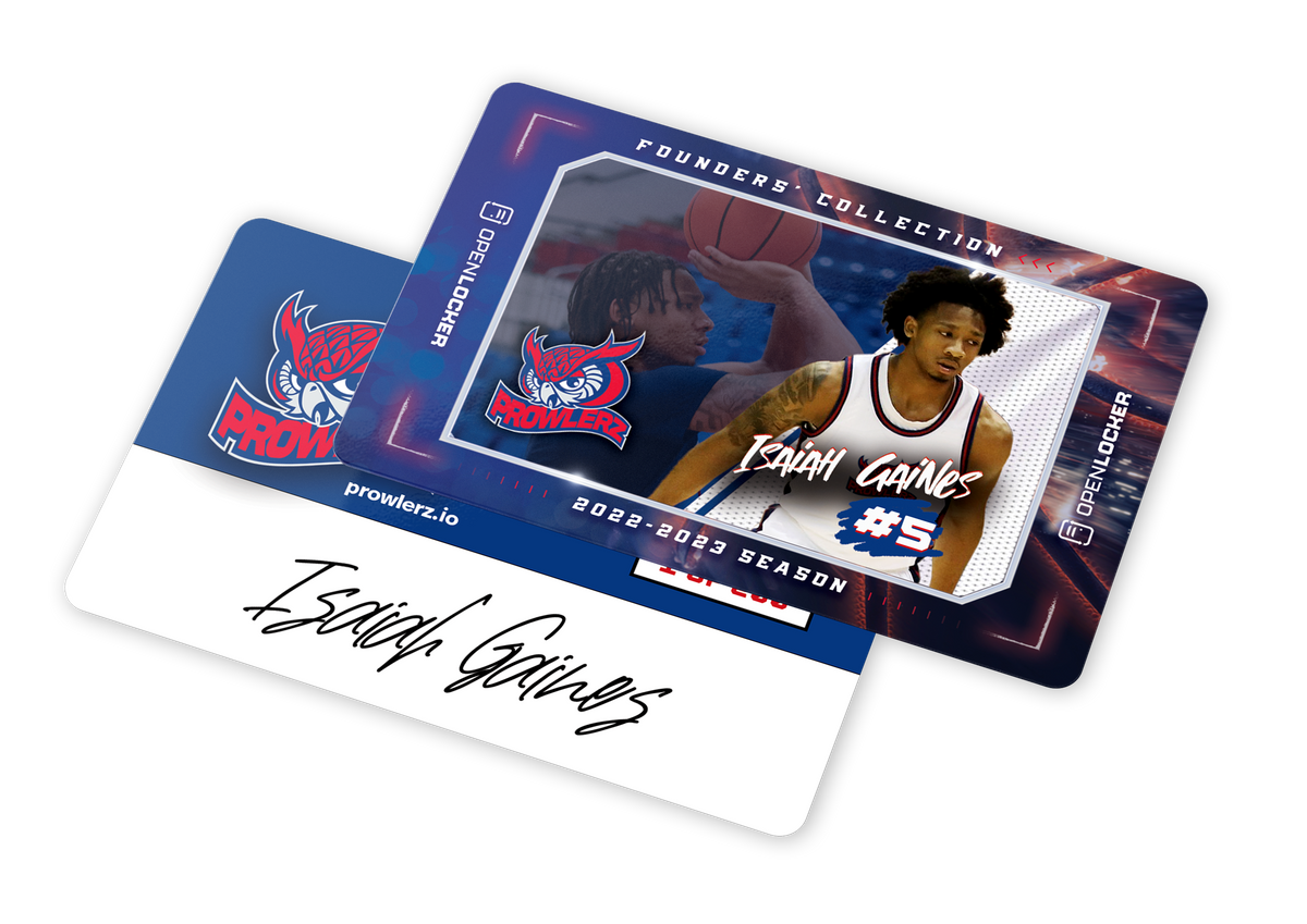 Prowlerz Basketball Autographed Card: Isaiah Gaines