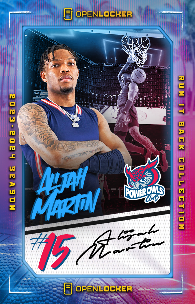 PowerOwls Club Run it Back Basketball Collection Autographed Card: Alijah Martin