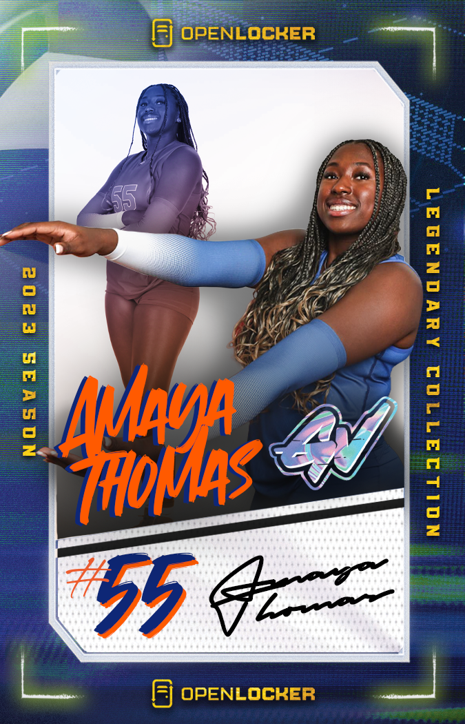 Gataverse Volleyball Collection Legendary Autographed Card: Amaya Thomas