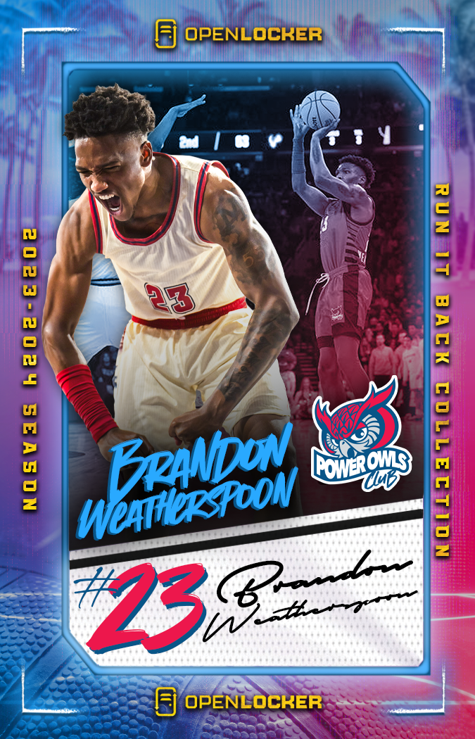 PowerOwls Club Run it Back Basketball Collection Autographed Card: Brandon Weatherspoon