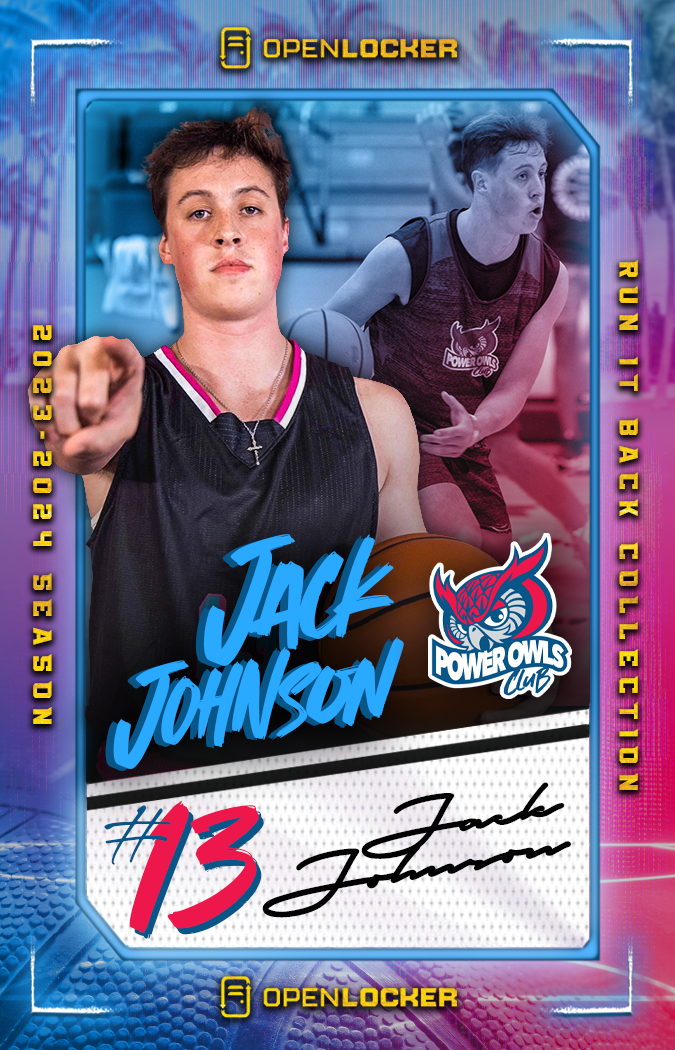 PowerOwls Club Run it Back Basketball Collection Autographed Card: Jack Johnson