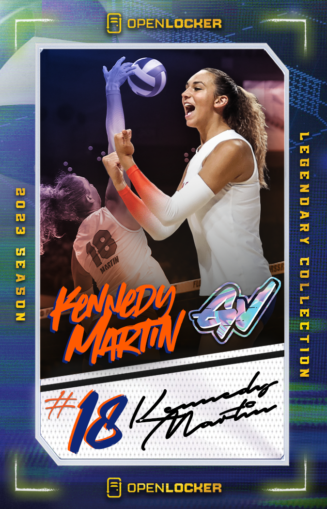 Gataverse Volleyball Collection Legendary Autographed Card: Kennedy Martin