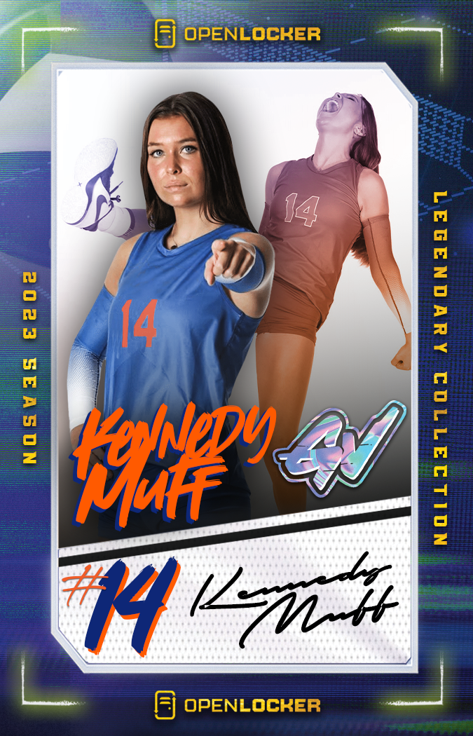 Gataverse Volleyball Collection Legendary Autographed Card: Kennedy Muff