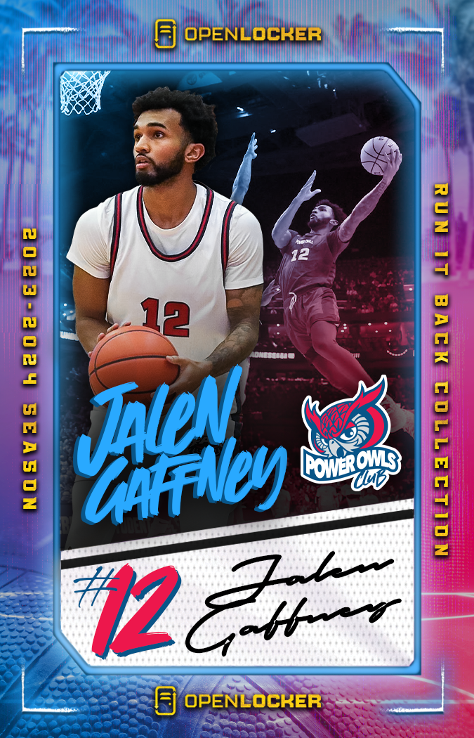 PowerOwls Club Run it Back Basketball Collection Autographed Card: Jalen Gaffney