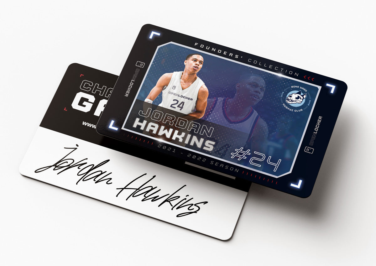 BYHC Autographed Platinum Card: Jordan Hawkins