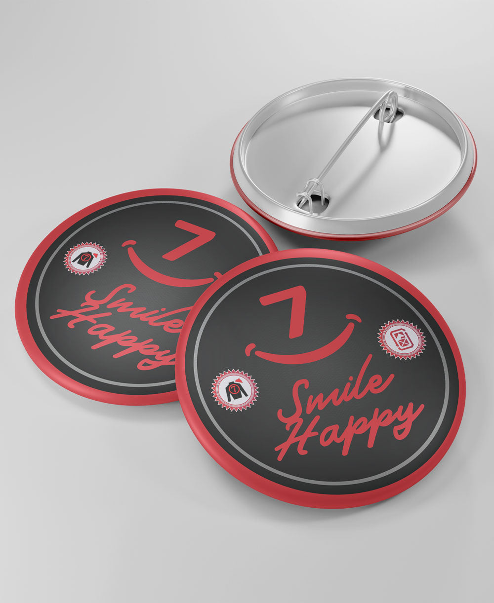 Smile Happy Pin-Back Button