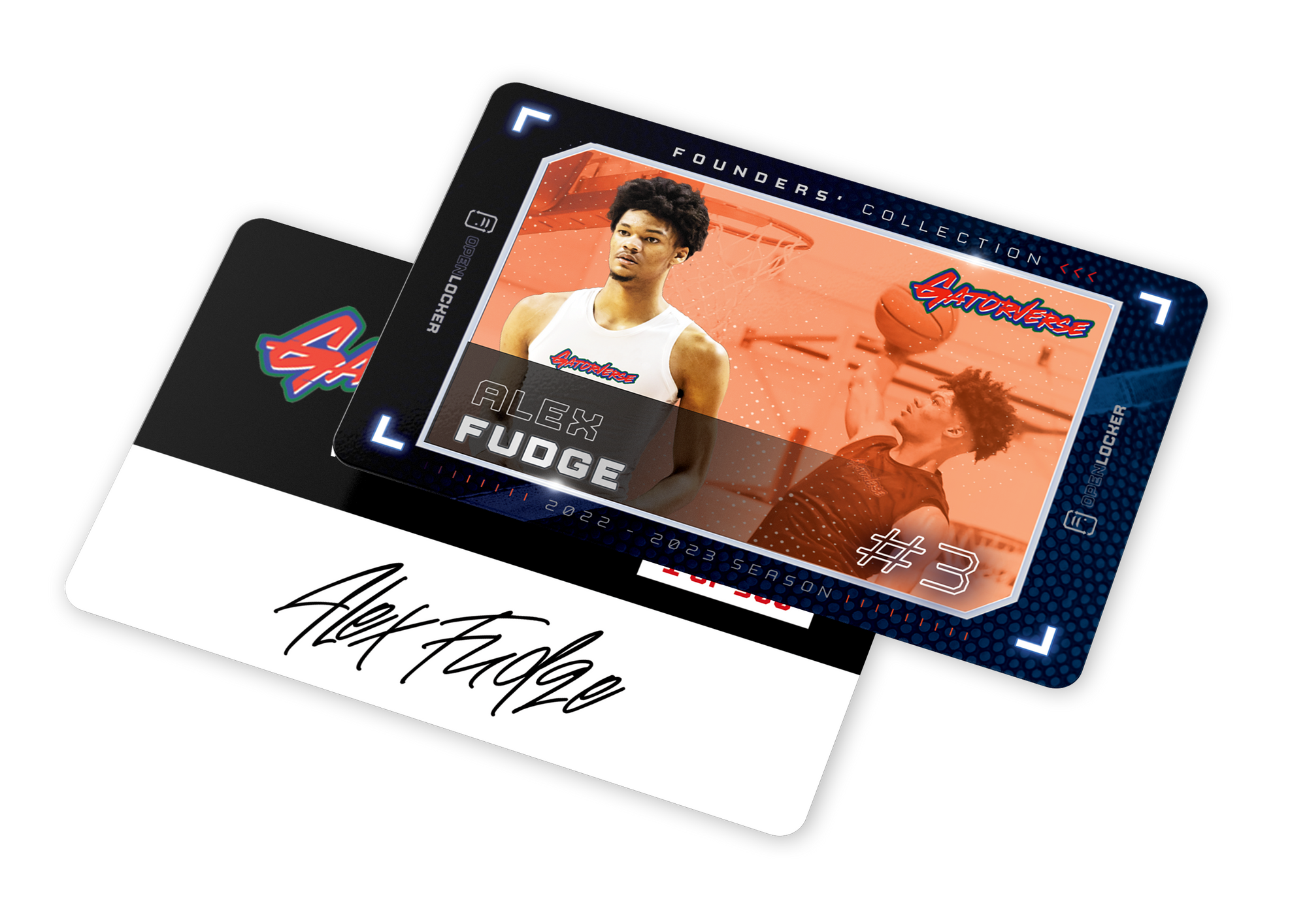 Gataverse Basketball Collection Autographed Platinum Card: Alex Fudge