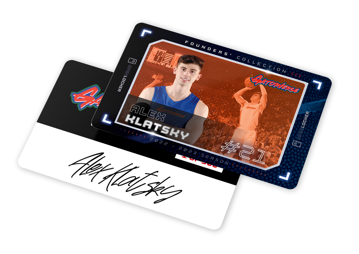 Gataverse Basketball Collection Autographed Platinum Card: Alex Klatsky