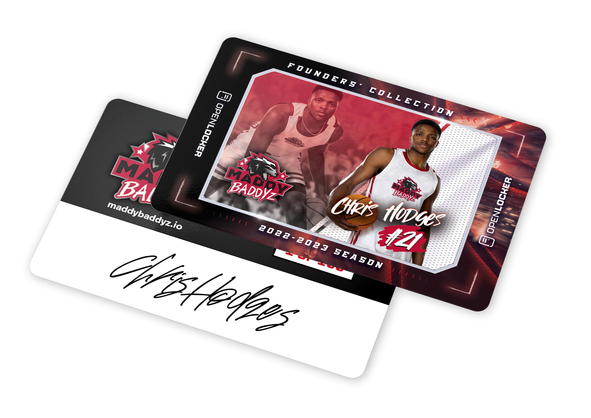 Maddy Baddyz Basketball Platinum Autographed Card: Chris Hodges