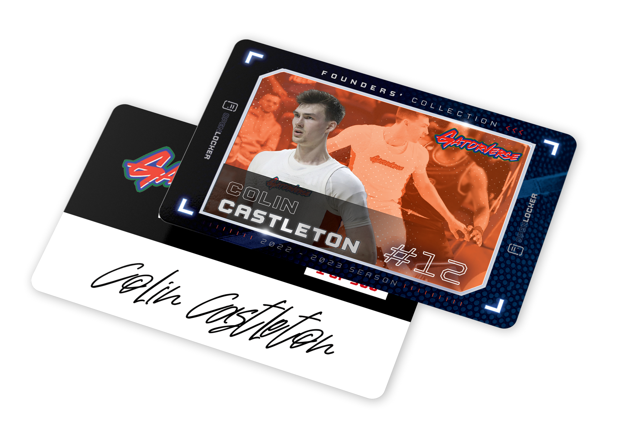 Gataverse Basketball Collection Autographed Platinum Card: Colin Castleton