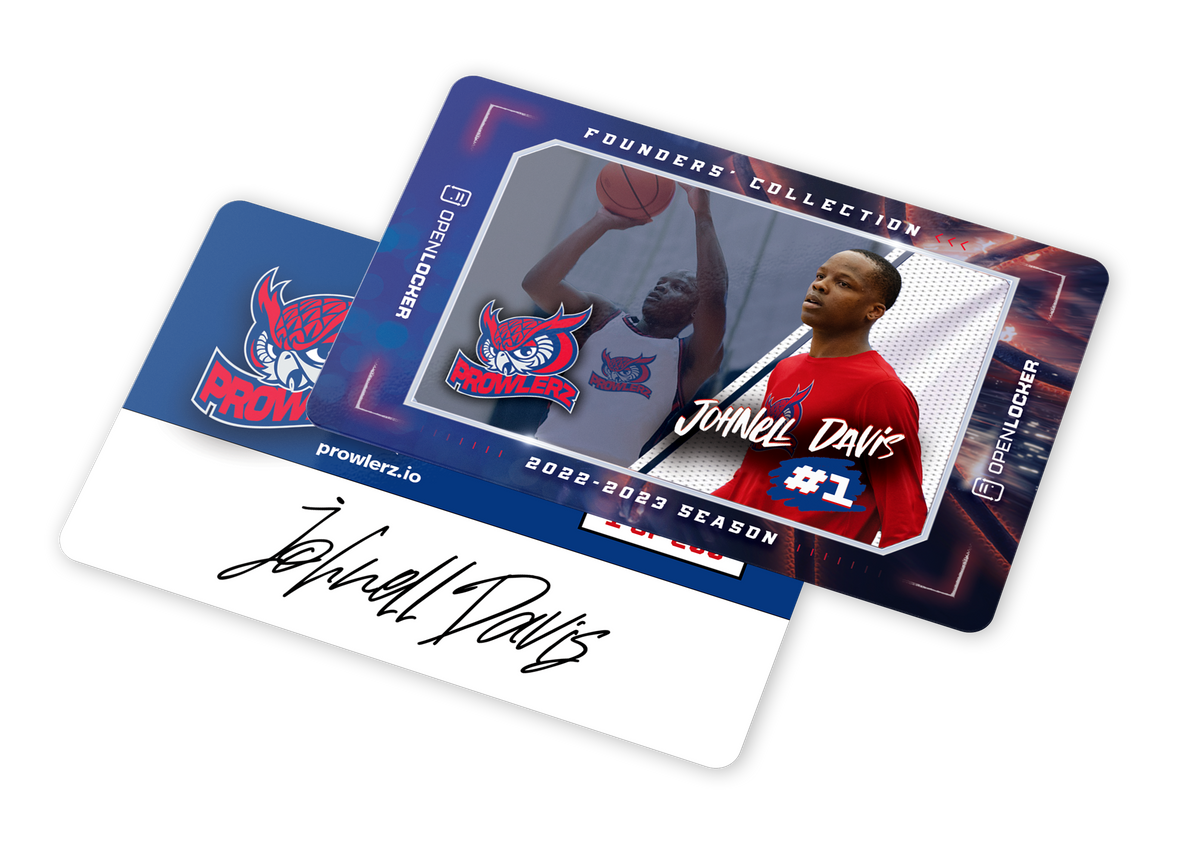 Prowlerz Basketball Autographed Card: Johnell Davis