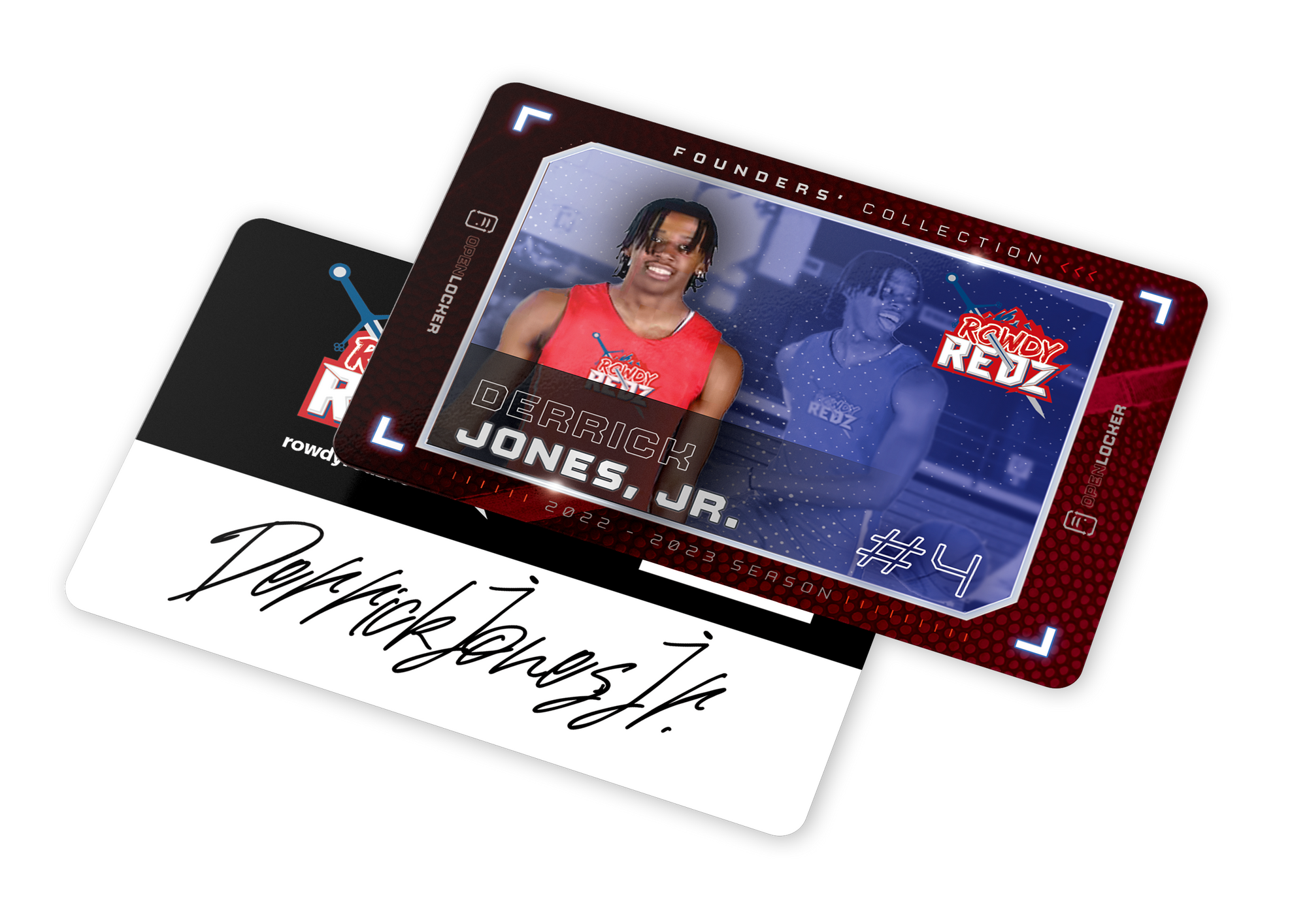 Rowdy Redz Basketball Collection Autographed Physical Card: Derrick Jones, Jr.
