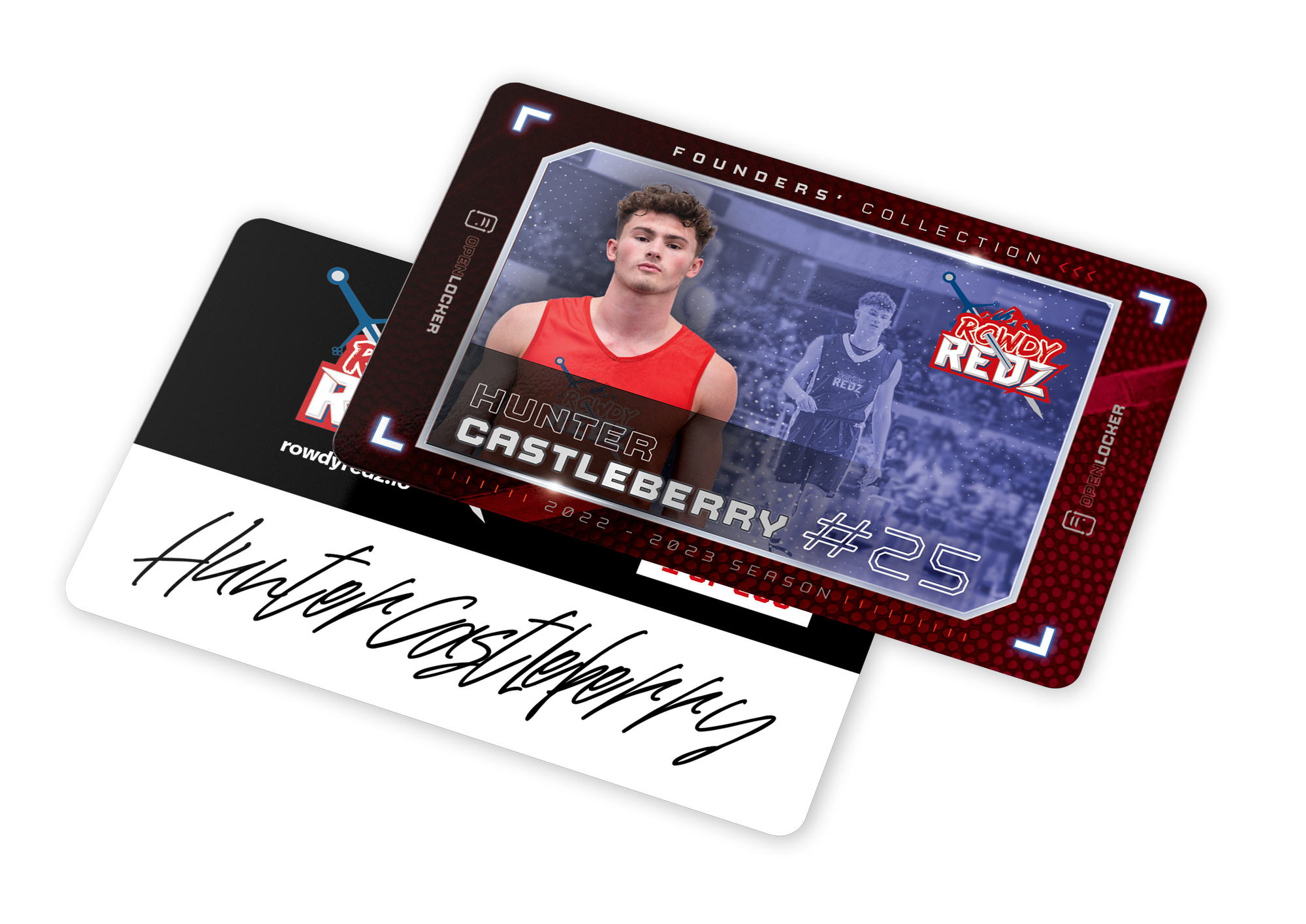 Rowdy Redz Basketball Collection Autographed Physical Card: Hunter Castleberry