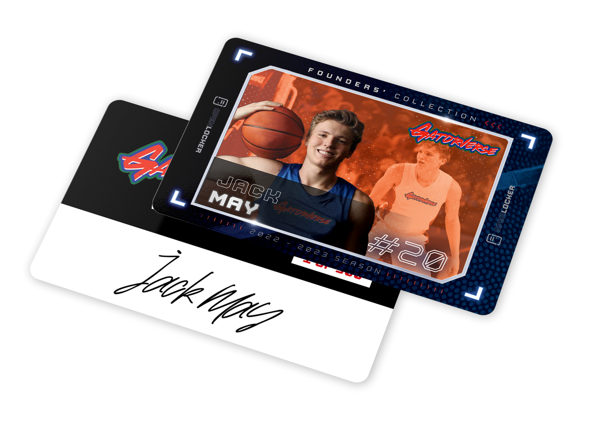 Gataverse Basketball Collection Autographed Platinum Card: Jack May