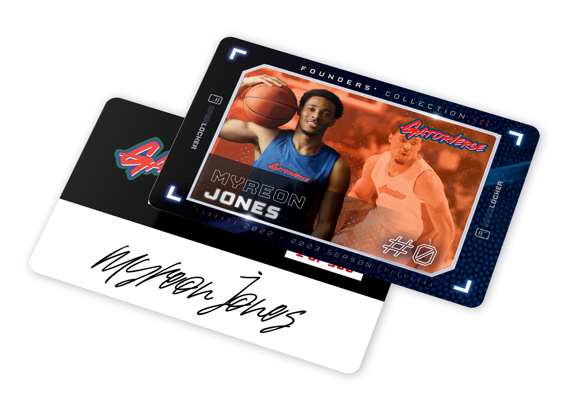 Gataverse Basketball Collection Autographed Platinum Card: Myreon Jones