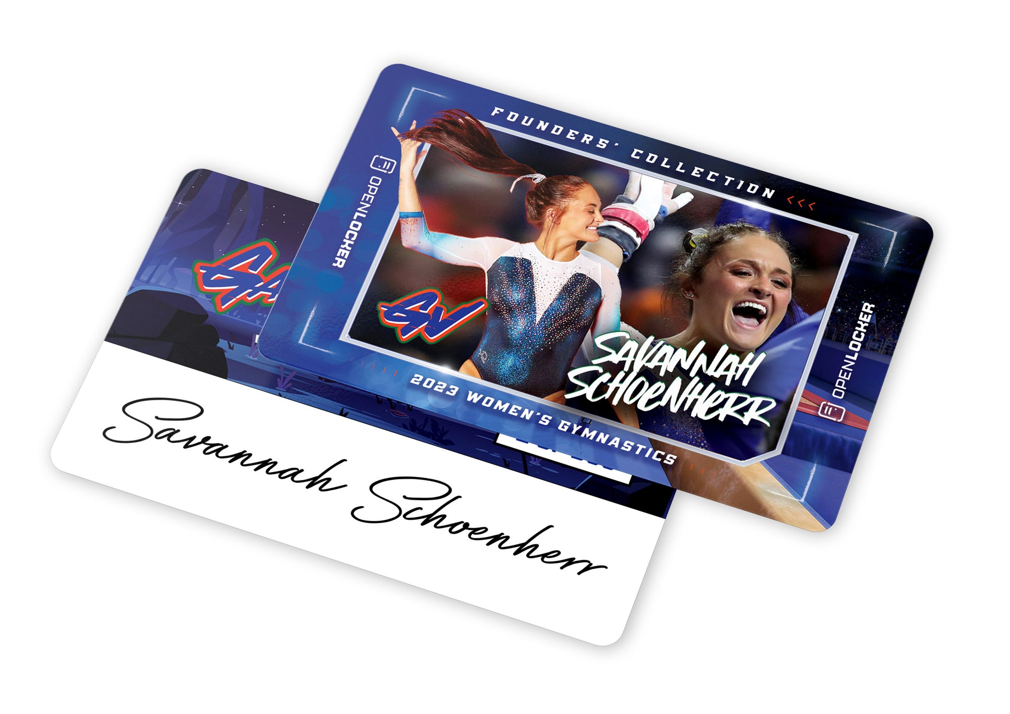 Gataverse Gymnastics Collection Autographed Platinum Card: Savannah Schoenherr