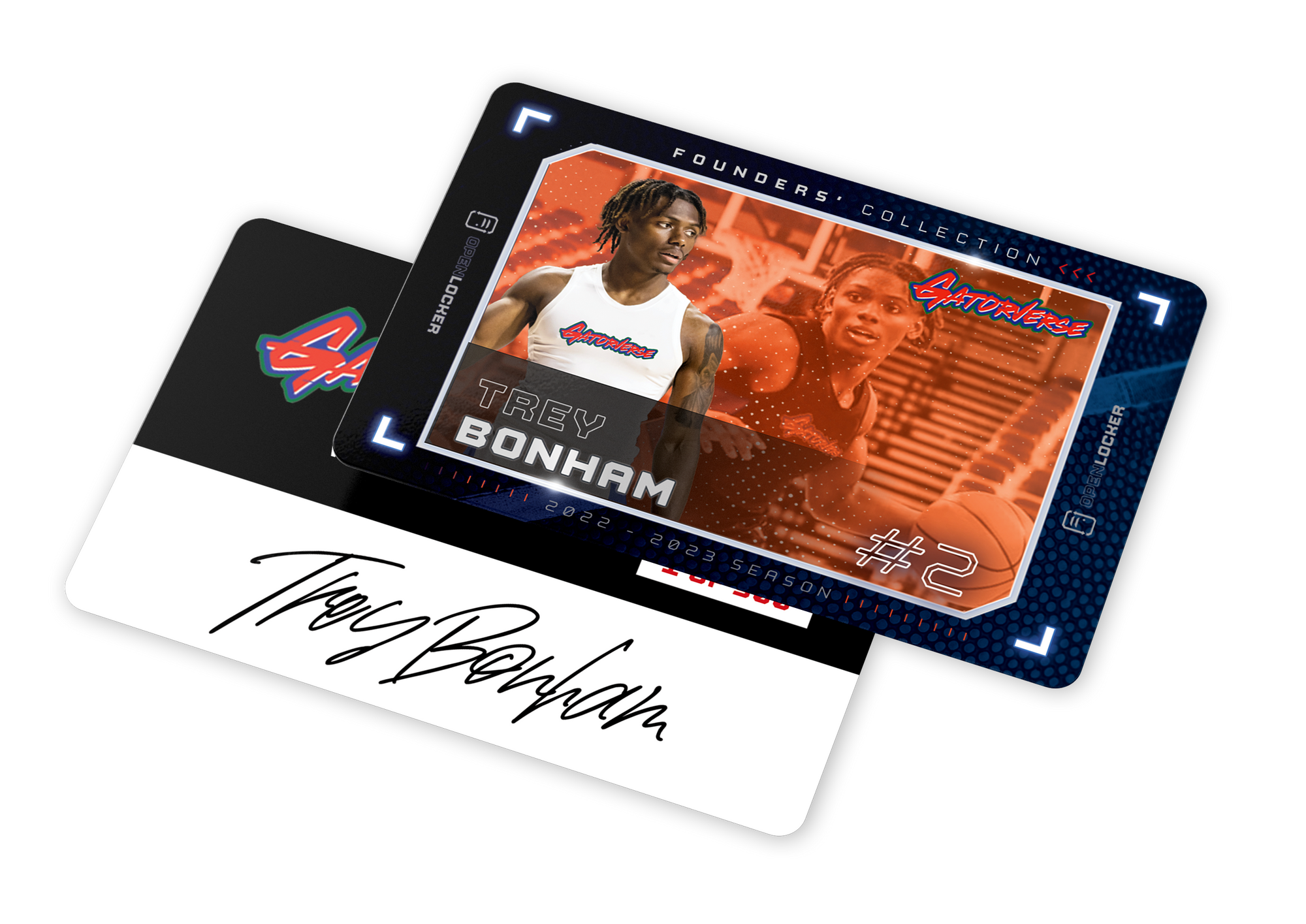 Gataverse Basketball Collection Autographed Platinum Card: Trey Bonham