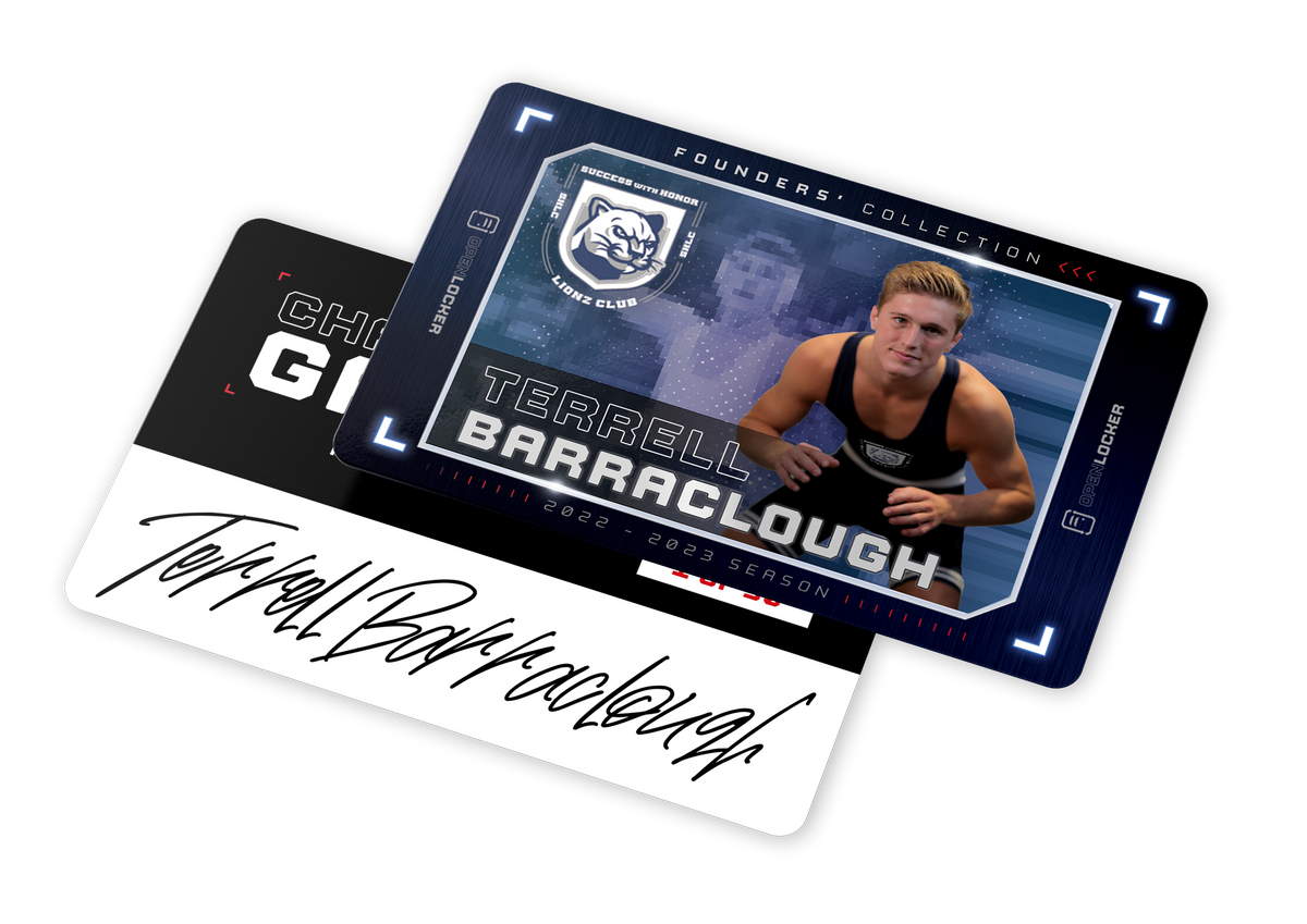 Lionz Club Wrestling Collection Autographed Platinum Card: Terrell Barraclough